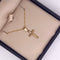 Dije Oro 10k, Cruz con Zirconias, 2 cm alto, Largo 1 cm