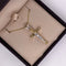 Cruz Oro 10k - Con Cristo Blanco 3.5 cm Alto, 1.8 cm Ancho