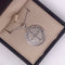Medalla Oro Blanco 10k - San Benito de 2.6 cm Diámetro