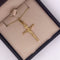 Cruz Oro 10k con Cristo - Forma Tubo, Alto 3.8 cm, Ancho 1.9 cm