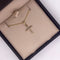 Cruz Oro 10k/14k - Lisa con Platinado 2.1 cm Alto, 1.1 cm Ancho