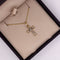 Cruz Oro 10k/14k - Lisa con Platinado 2.2 cm Alto, 1.2 cm Ancho