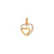 Dije Oro 10k - Doble Corazón con Zirconias