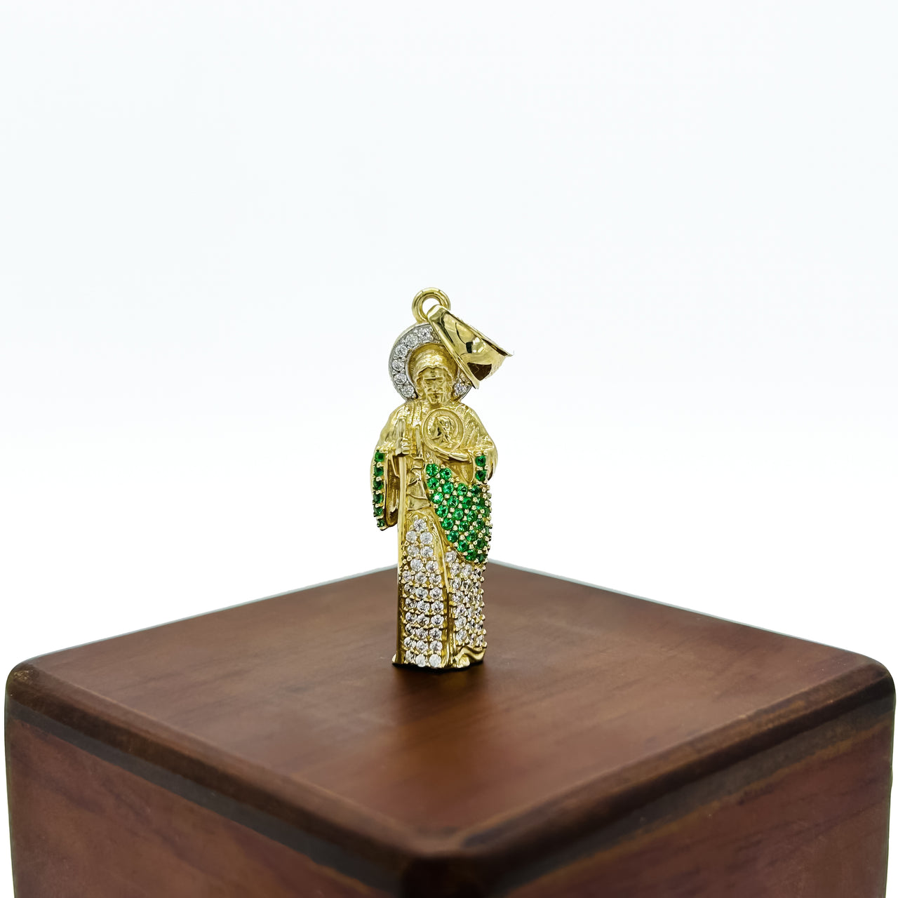 Dije Oro 10k - San Judas Tadeo 4 cm Alto con Zirconias