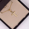 Cruz Oro 14k - Lisa 2.7 cm Alto, 1.3 cm Ancho