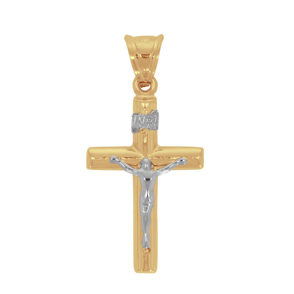 Cruz Oro 10k - Cristo Blanco 2.8 cm