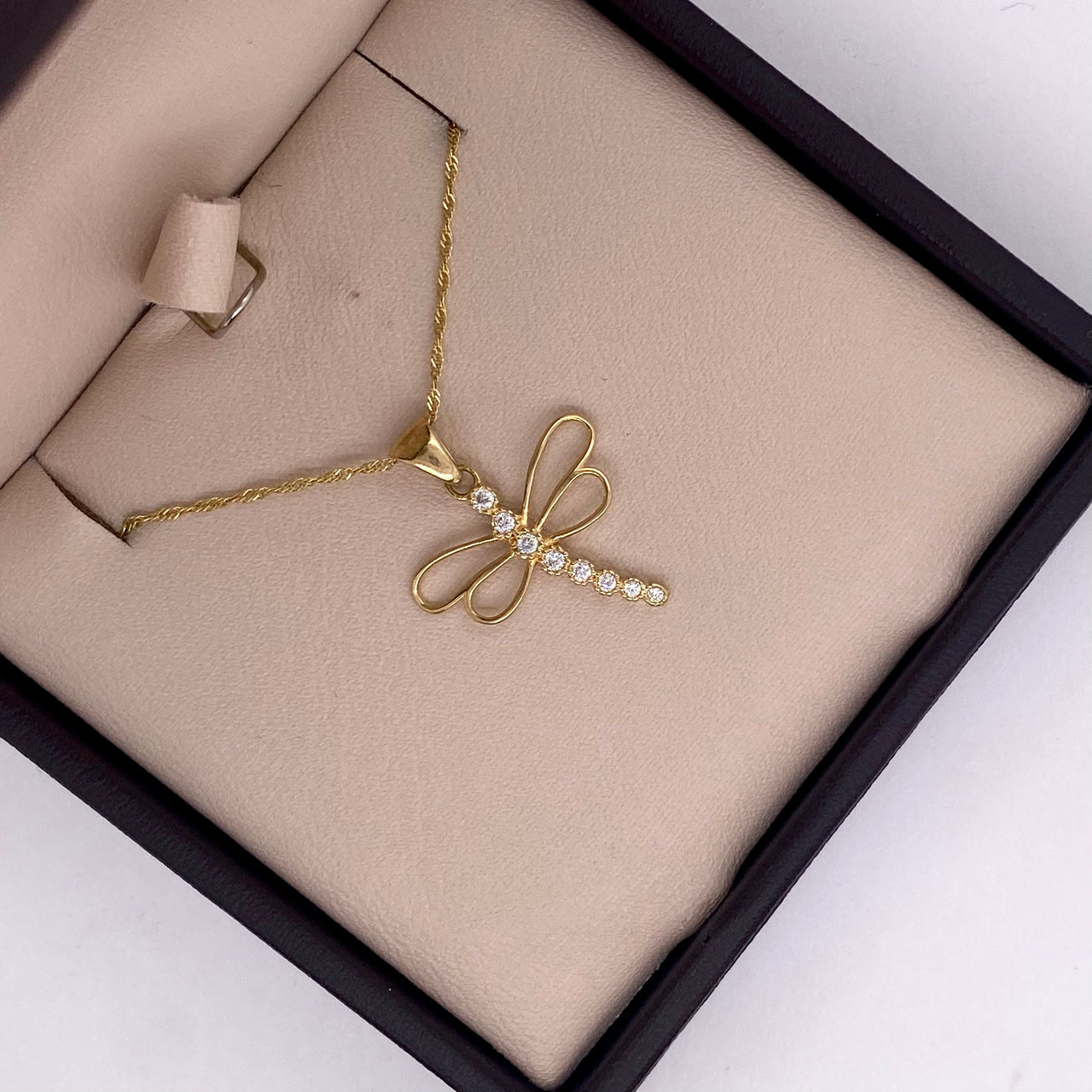 Dije Oro 10k - Libélula con Zirconias