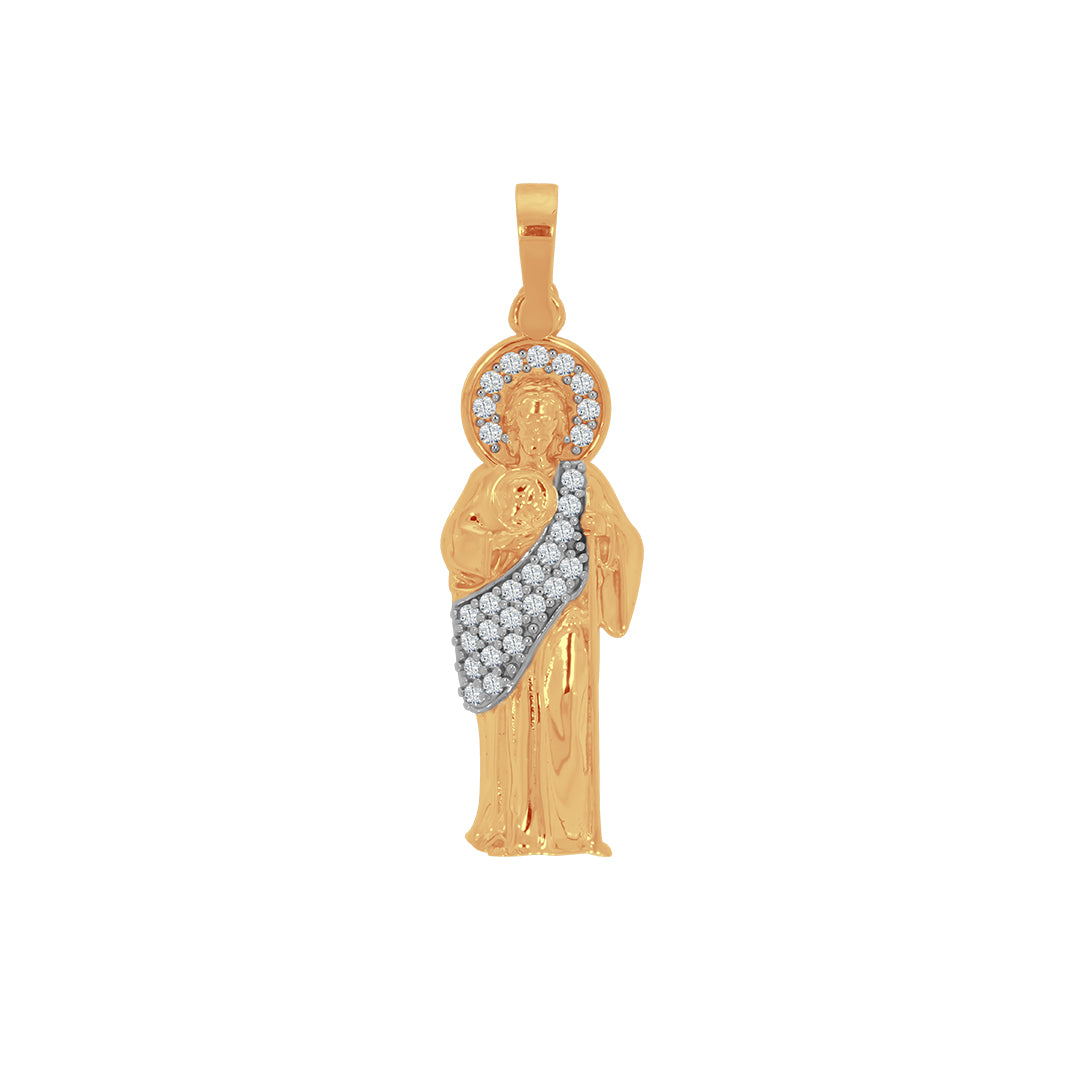 Dije Oro 10k - San Judas Tadeo con Zirconias