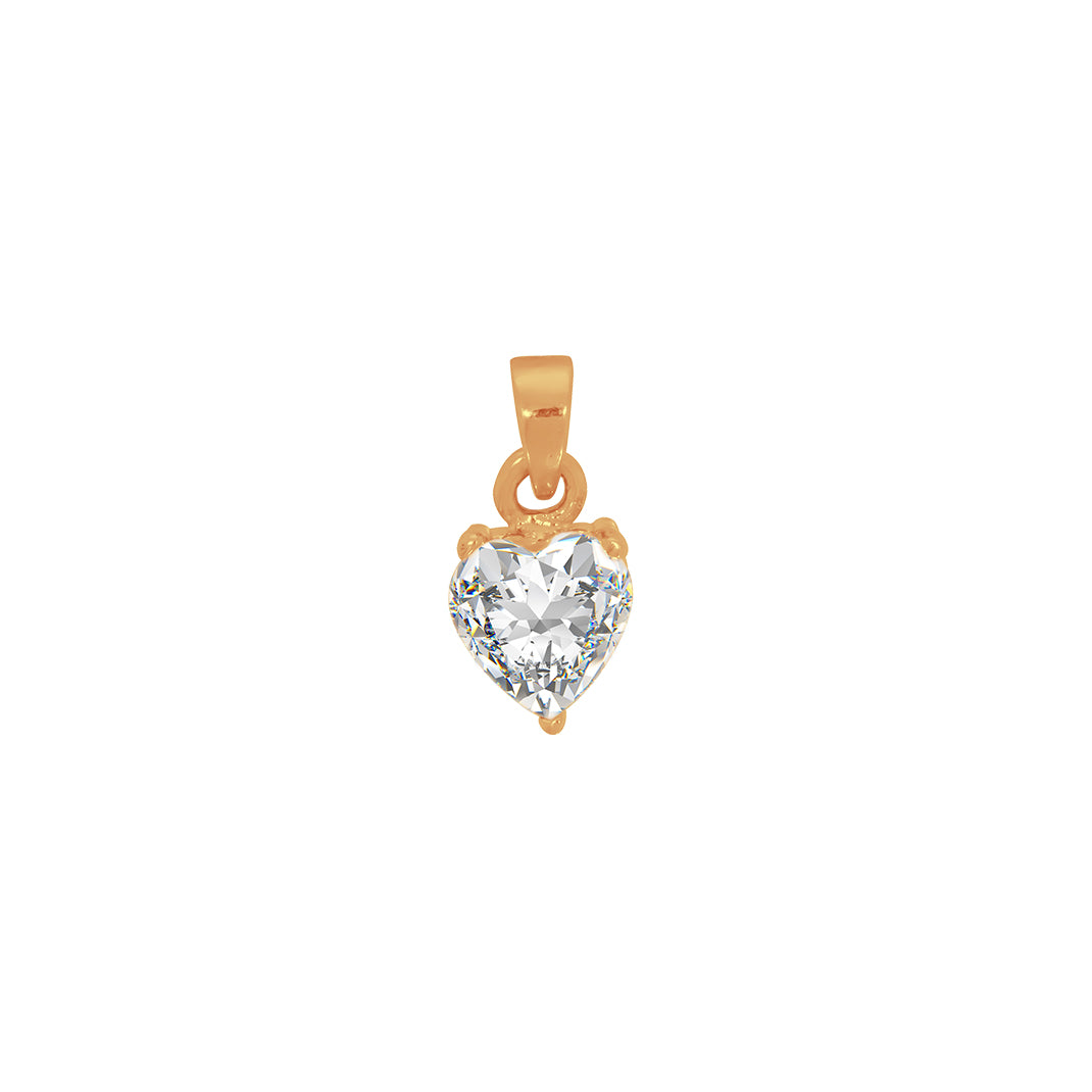 Dije Oro 10k - Corazón Zirconia
