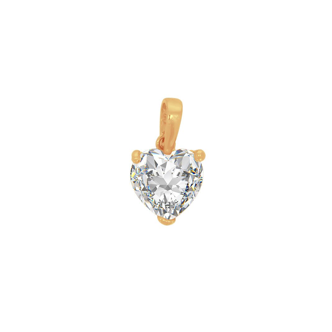 Dije Oro 10k - Corazón Zirconia