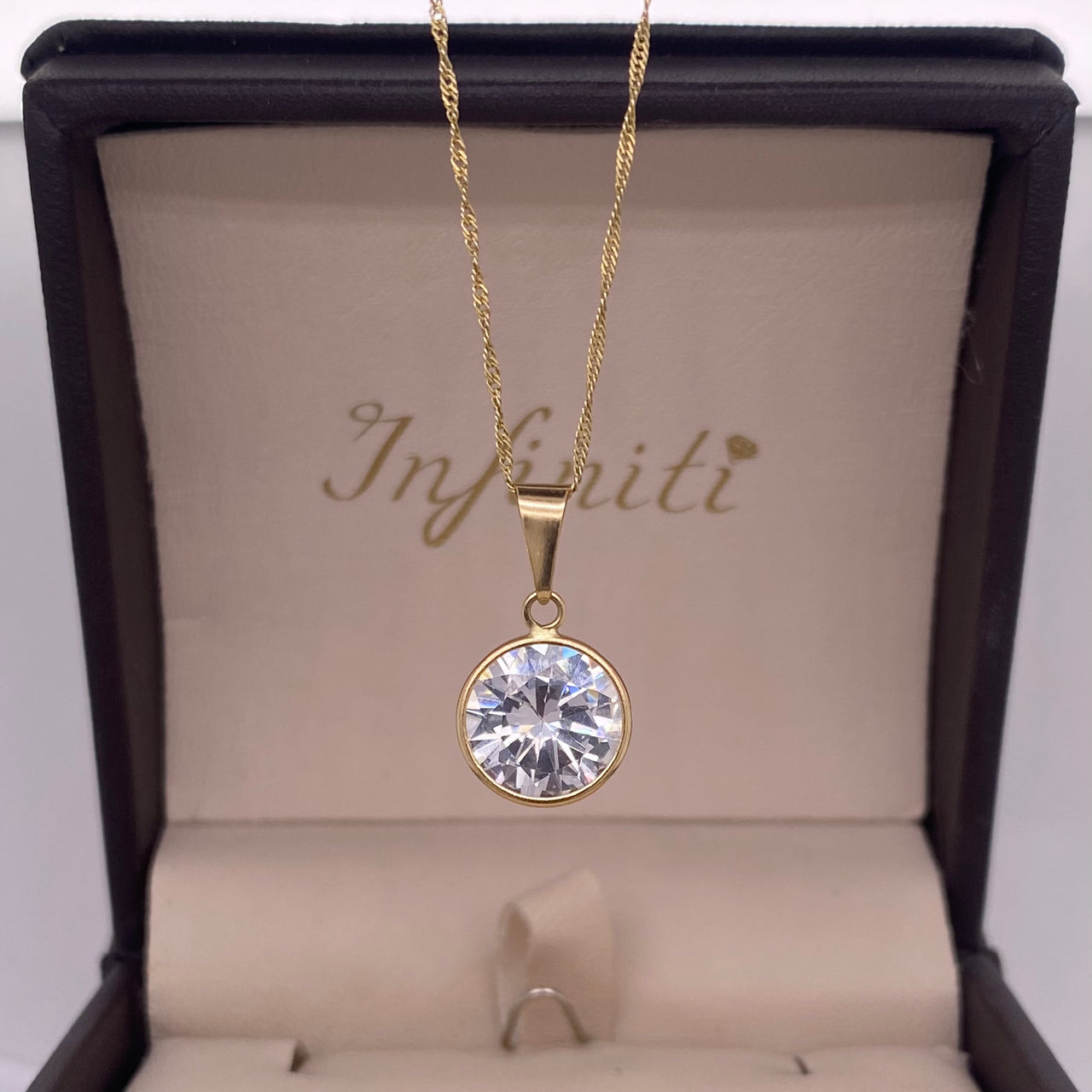 Dije Oro 10k - Círculo Zirconia