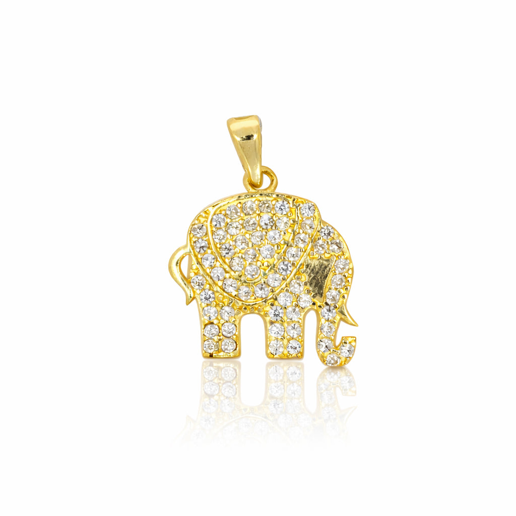 Dije Oro 10k - Elefante con Zirconias