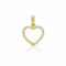 Dije Oro 10k - Corazón con Zirconias