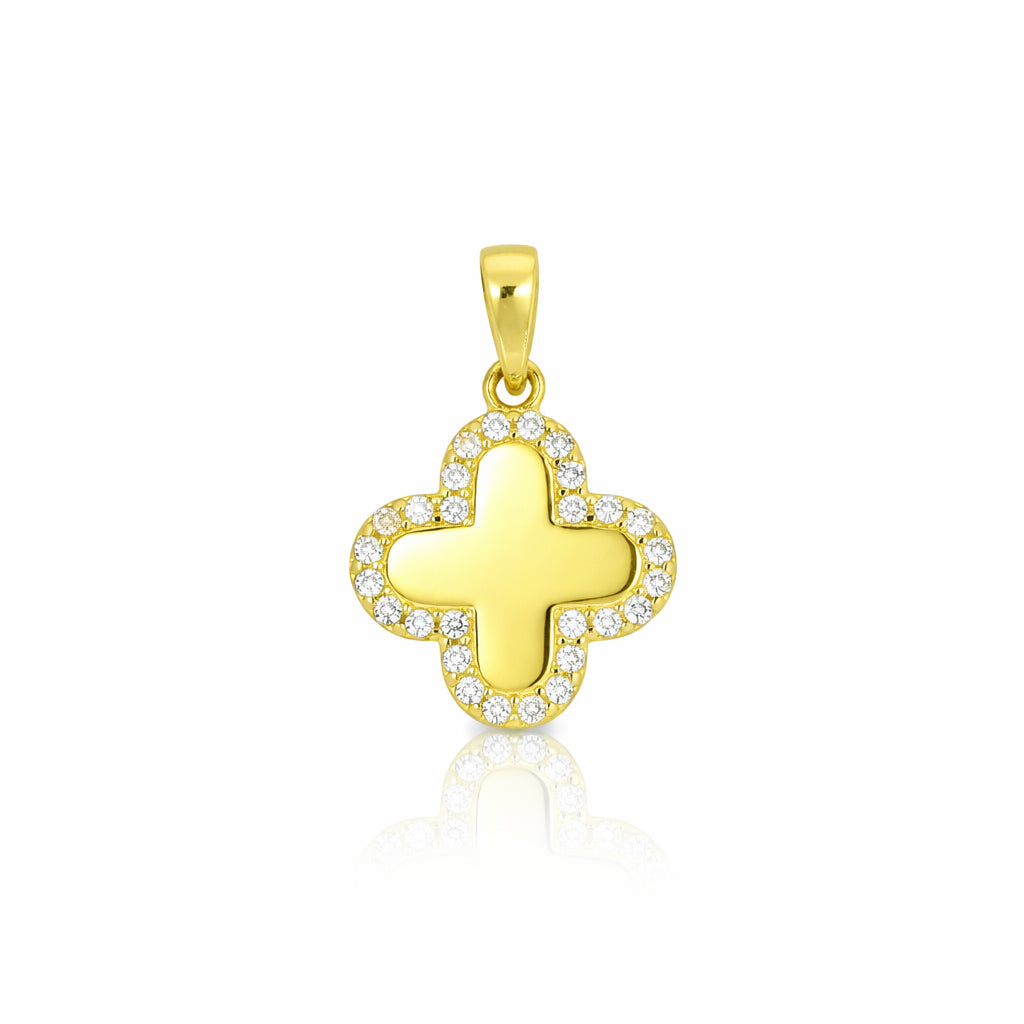 Dije Oro 10k - Flor con Zirconias