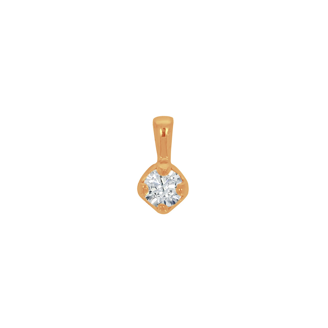 Dije Oro 14k - Moissanita 0.50 CT