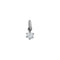Dije Oro Blanco 14k - Moissanita 0.30 CT