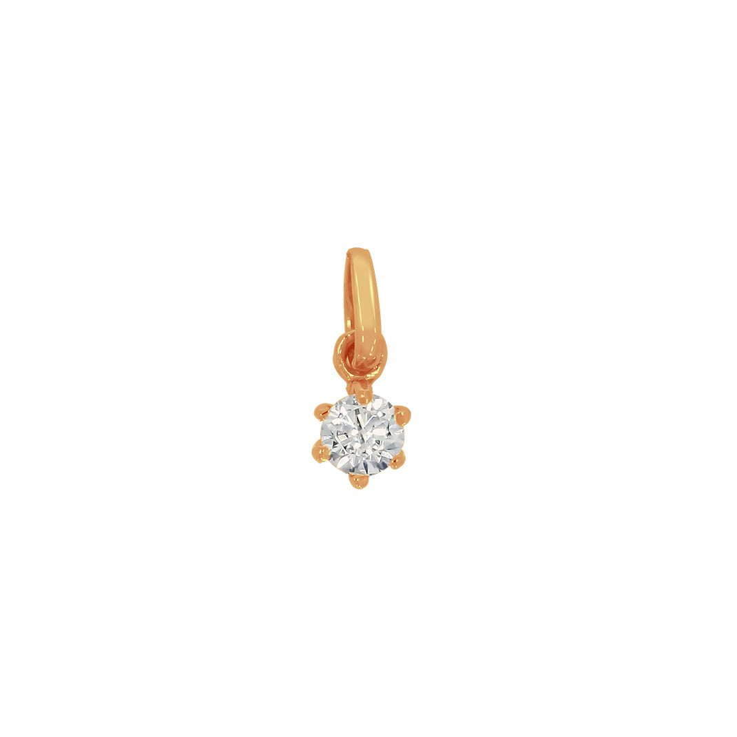 Dije Oro 14k - Moissanita 0.30 CT