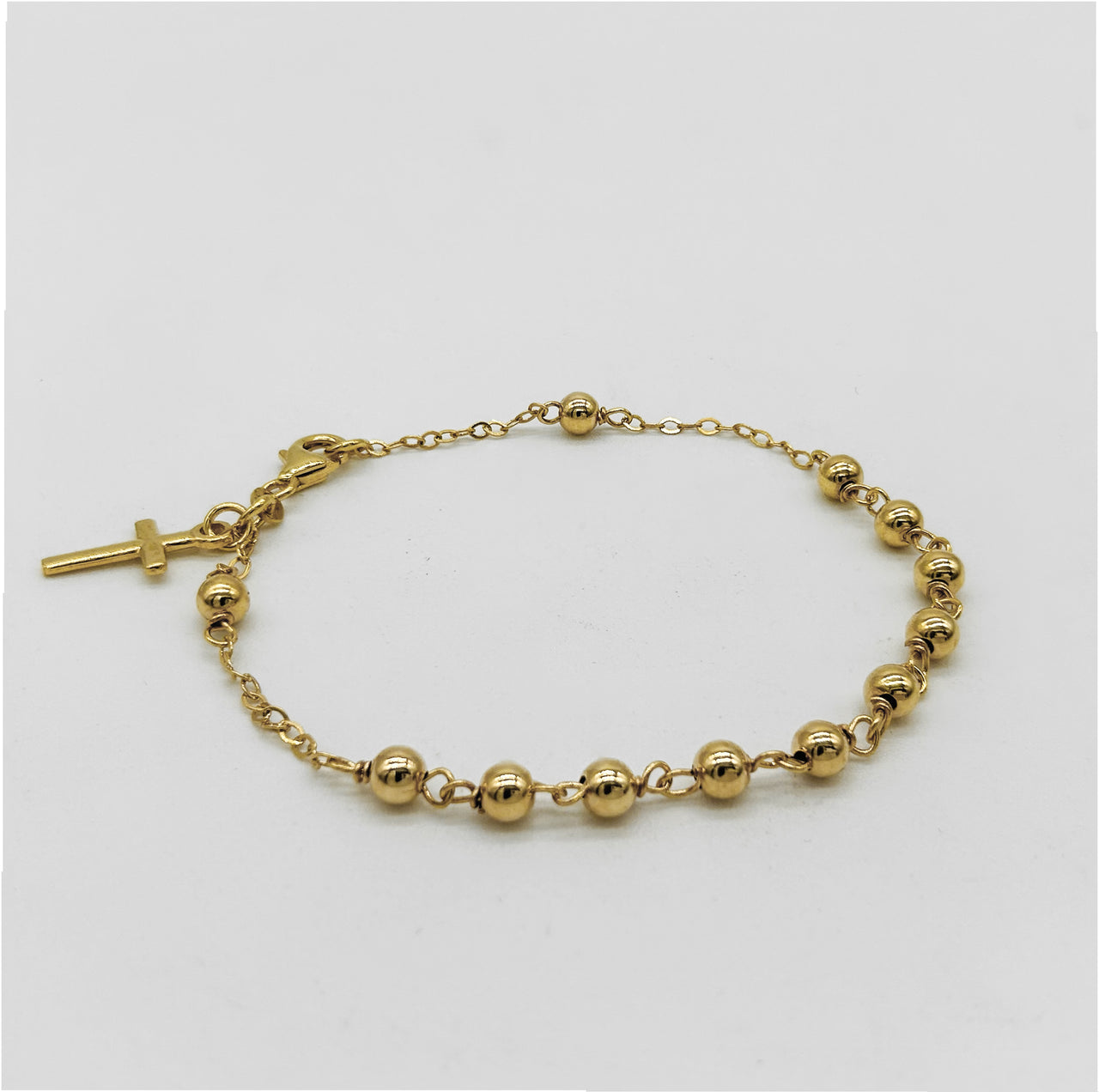 Pulsera Decenario Oro 10k - Bola Lisa