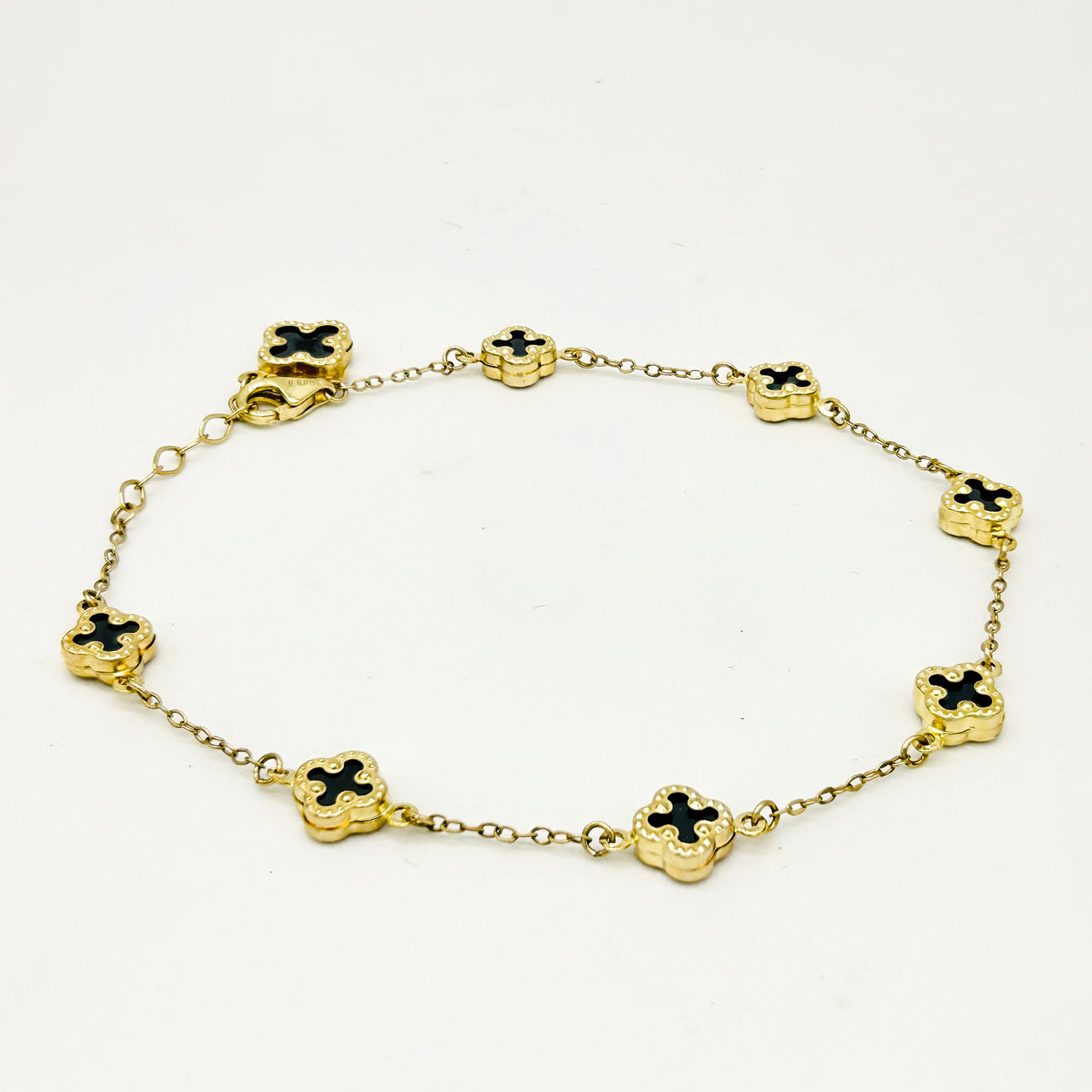 Pulso Oro 10k - Flores Negras