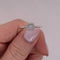Anillo Oro Blanco 14k - Halo Diamantes con 8 Pts Totales