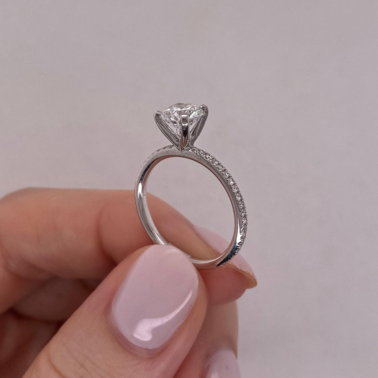 Anillo Oro Blanco 14k - 1.18 CTW Diamante Laboratorio