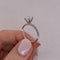 Anillo Oro Blanco 14k - 1.18 CTW Diamante Laboratorio y Natural