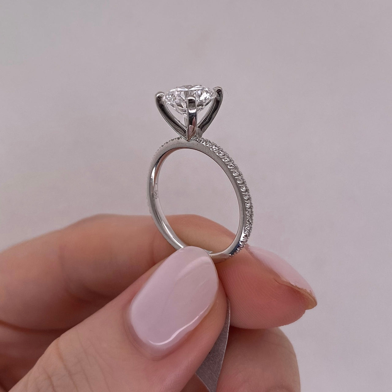 Anillo Oro Blanco 14k - 1.68 CTW Diamante Laboratorio