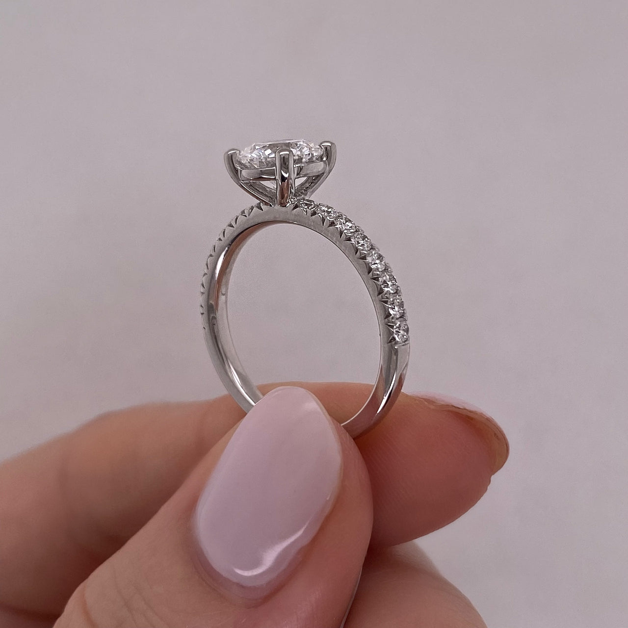 Anillo Oro Blanco 14k - 1.35 CTW Diamante de Laboratorio