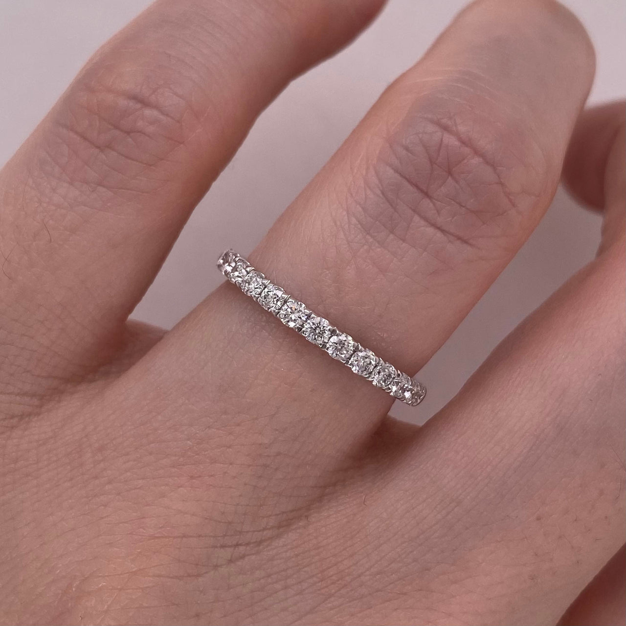 Churumbela Oro Blanco 14k - Diamantes Laboratorio de 0.36 CTW