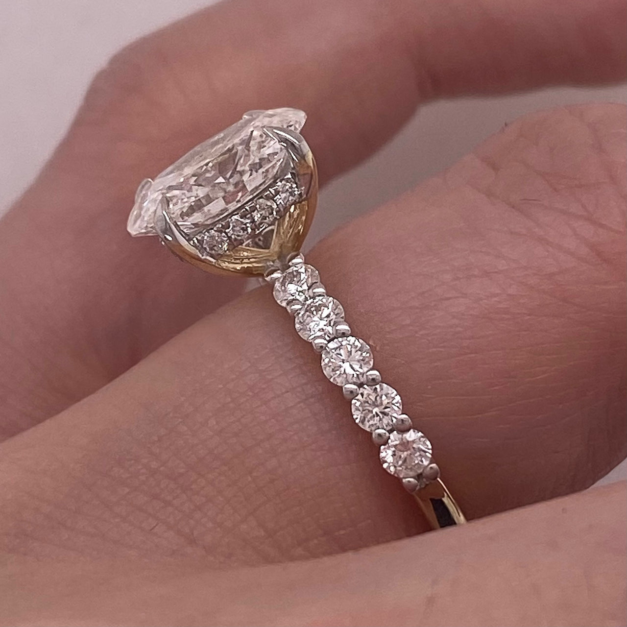 Anillo Oro 14k - 2.65 CTW Diamante de Laboratorio IGI