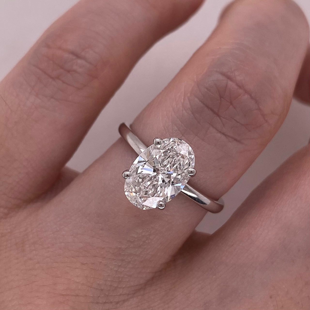 Anillo Oro Blanco 14k - 2.00 CT Diamante de Laboratorio IGI