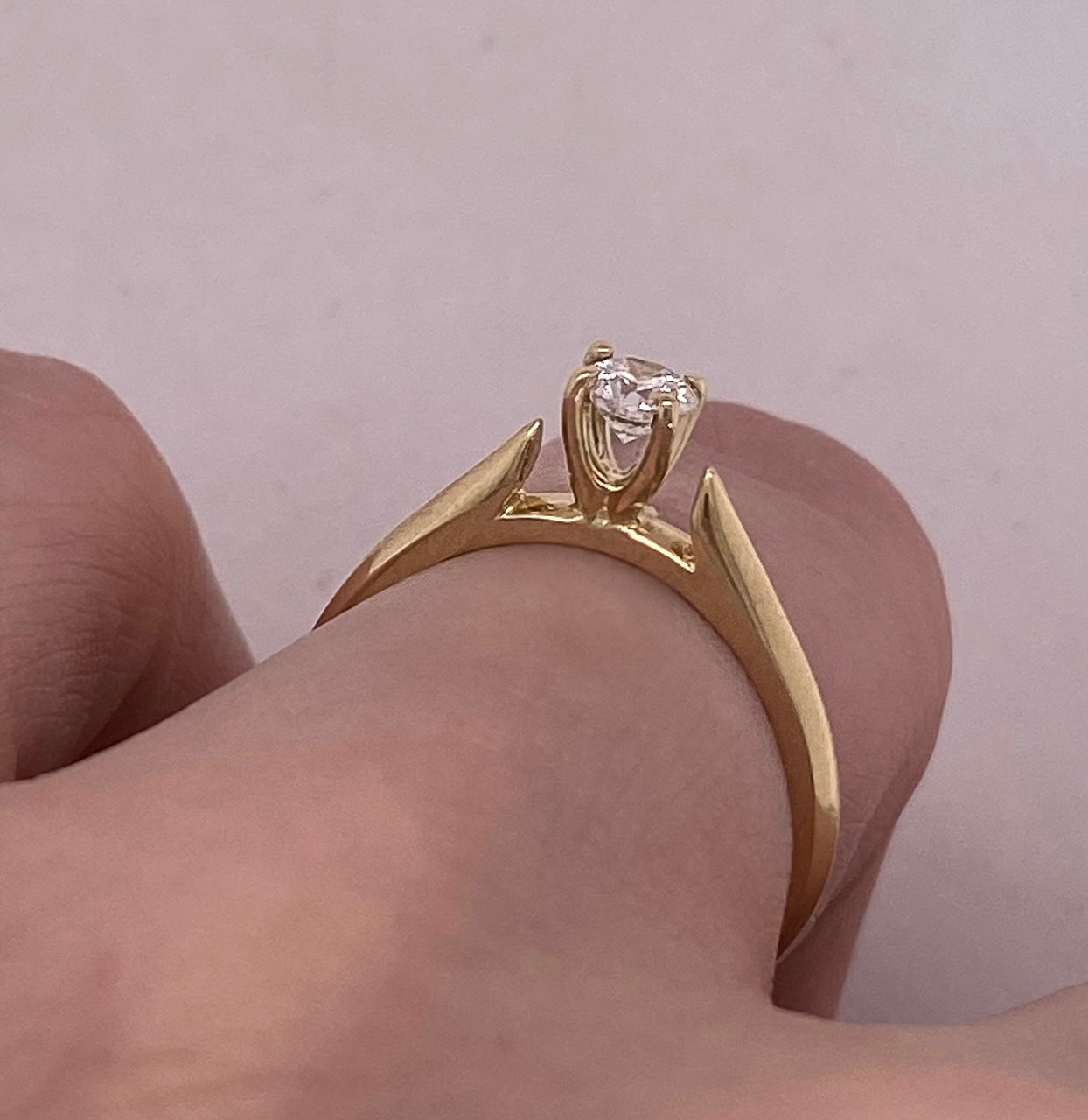 Anillo Oro 14k - 0.19 CT Diamante de Laboratorio