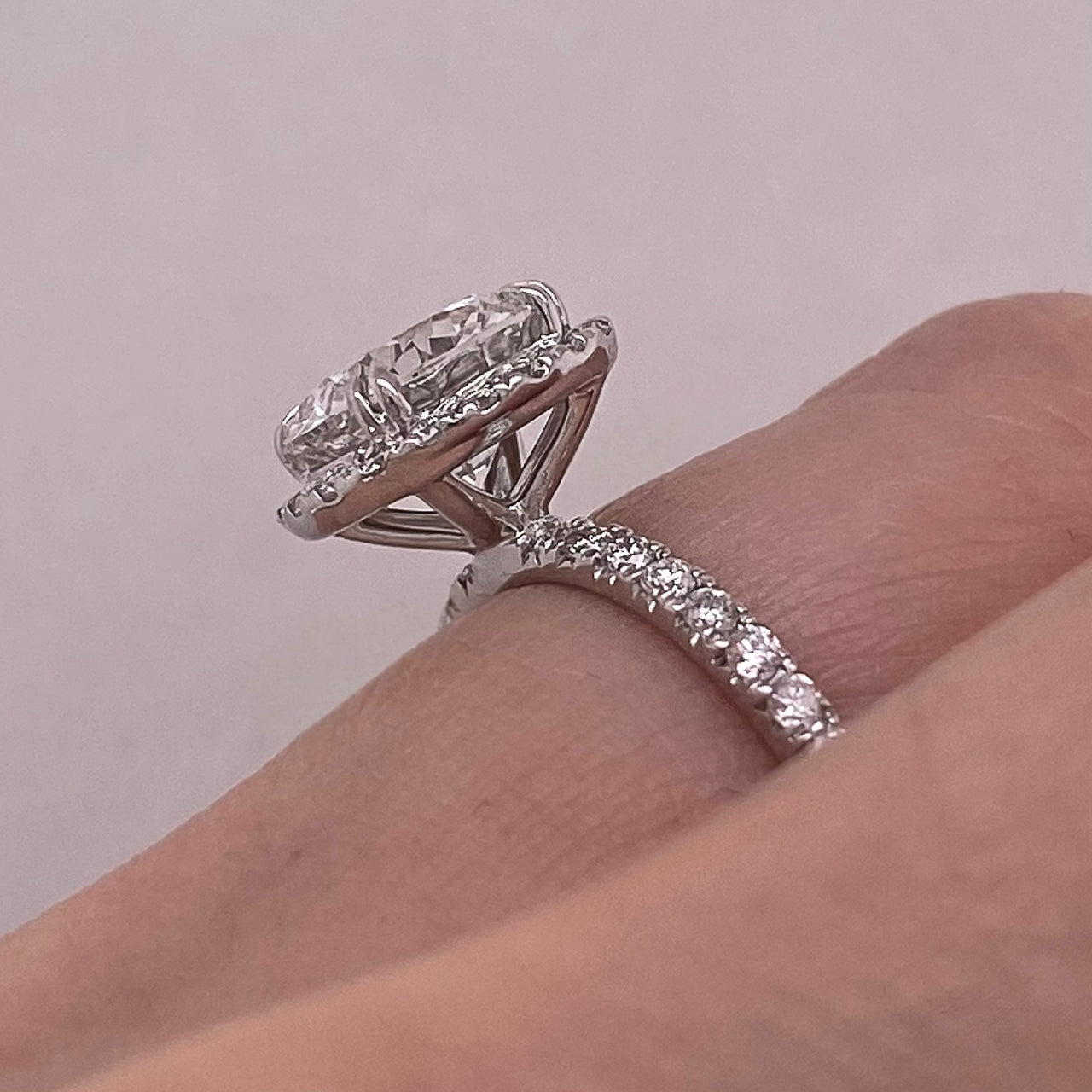 Anillo Oro Blanco 14k - 2.40 CTW Diamante de Laboratorio IGI