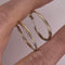 Arracadas Oro 10k Combinado - Diámetro 2.2 cm