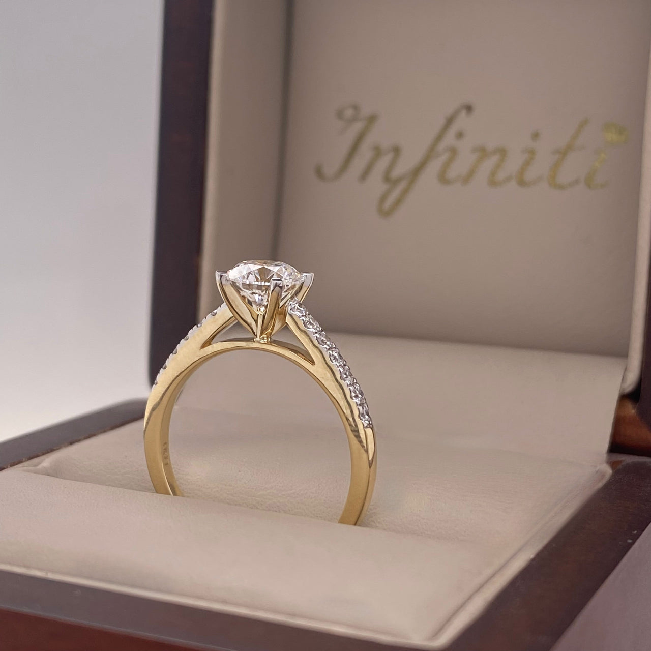 Anillo Oro 14k - 1.20 CTW Diamante de Laboratorio IGI