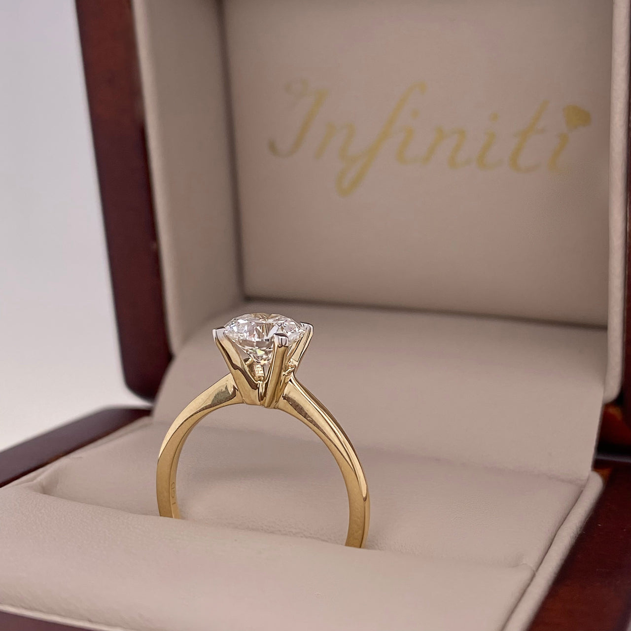 Anillo Oro 14k - 1.00 CT Diamante de Laboratorio IGI