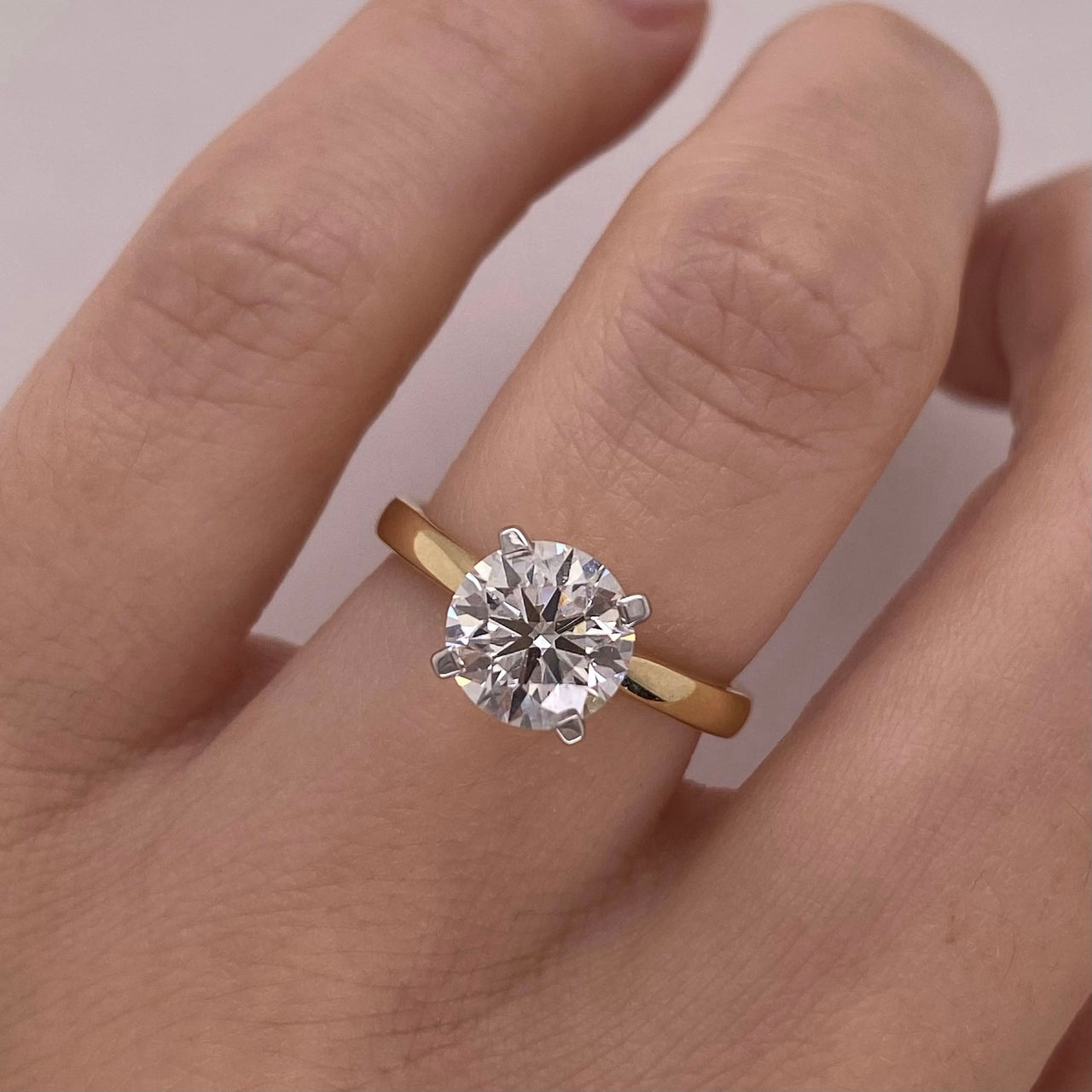 Anillo Oro 14k - 1.50 CT Diamante de Laboratorio IGI
