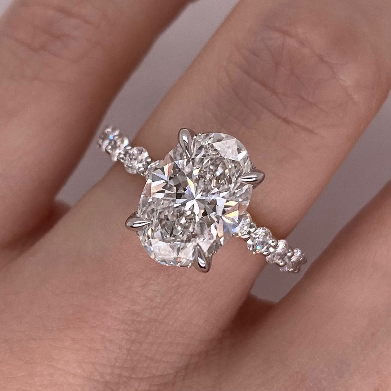 Anillo Oro 14k - 3.75 CTW Diamante de Laboratorio IGI