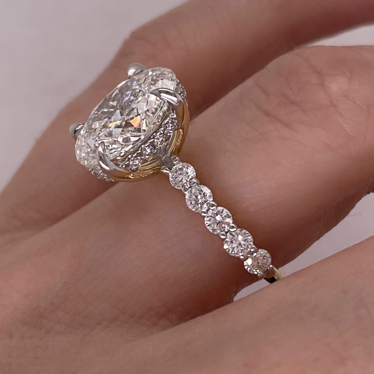 Anillo Oro 14k - 3.75 CTW Diamante de Laboratorio IGI
