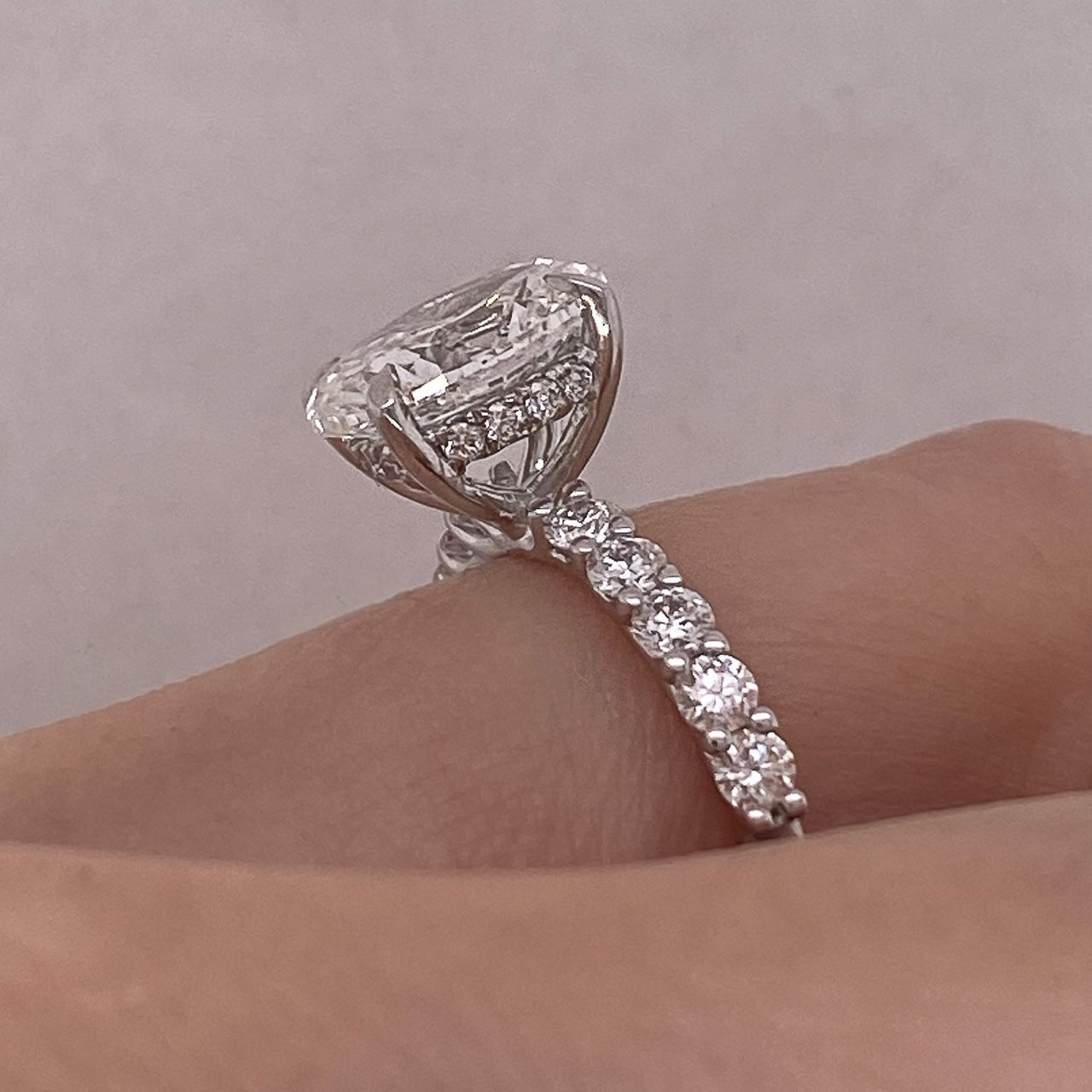 Anillo Oro Blanco 14k - 2.65 CTW Diamante de Laboratorio IGI