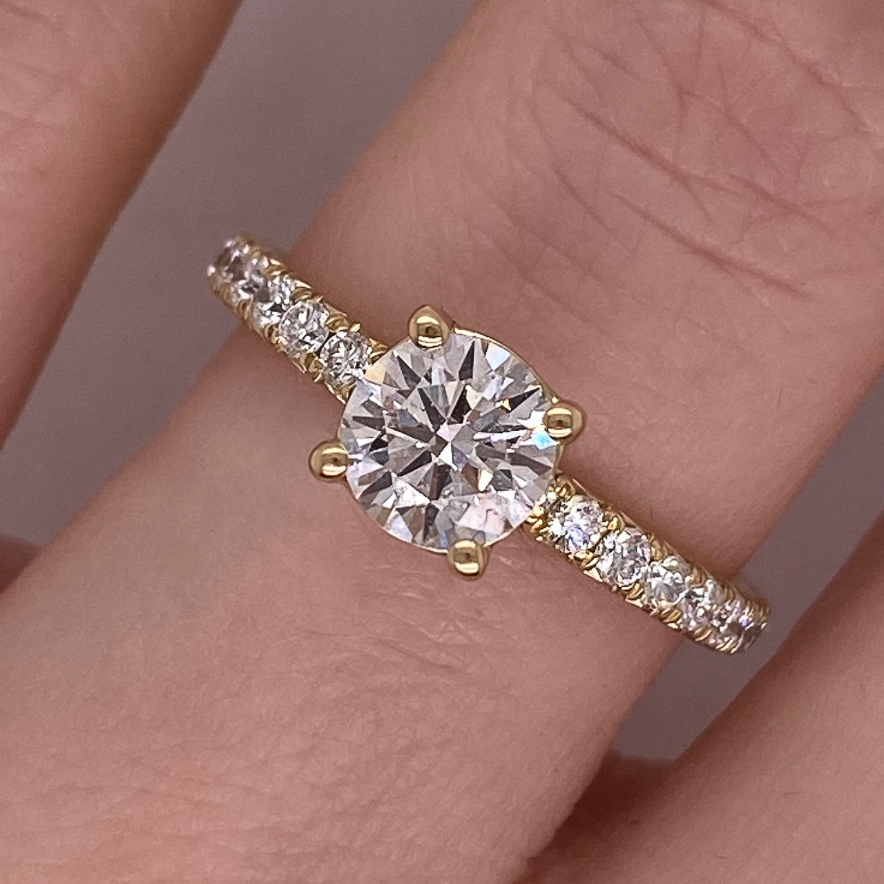 Anillo Oro 14k - 1.10 CTW Diamante de Laboratorio