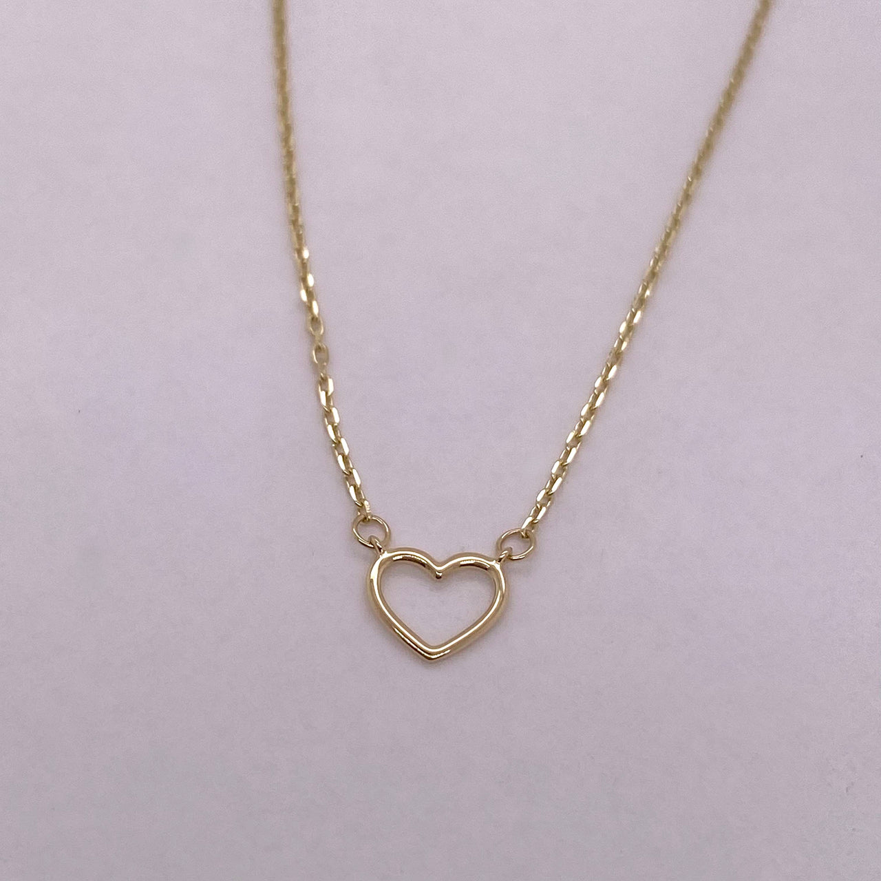 Gargantilla Oro 10k - Silueta Corazón Liso