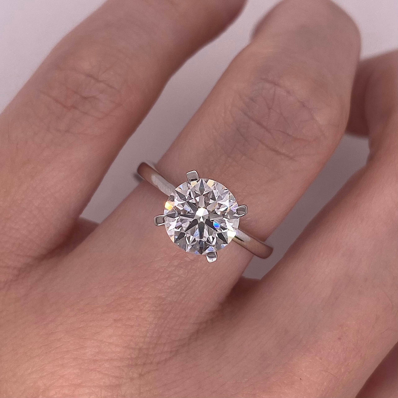Anillo Oro Blanco 14k - 2.00 CT Diamante de Laboratorio IGI