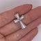Cruz Oro Blanco 14k, Diamantes 14 Puntos Totales