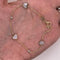 Pulsera Oro 10k - Corazones madre perla, 19 cm Largo