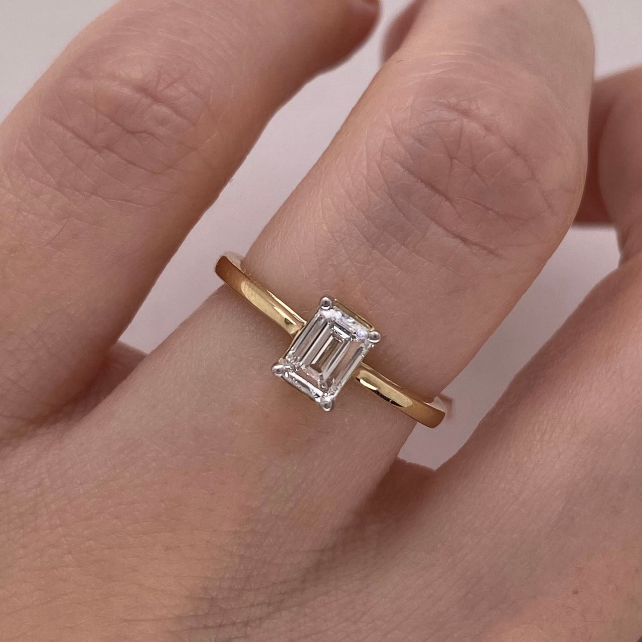 Anillo Oro 14k - 0.50 CT Diamante de Laboratorio IGI