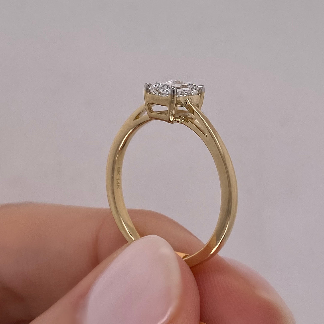 Anillo Oro 14k - 0.50 CT Diamante de Laboratorio IGI