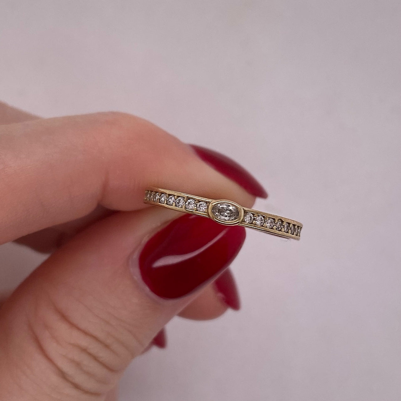 Anillo Oro 10k - Zirconia Blanca