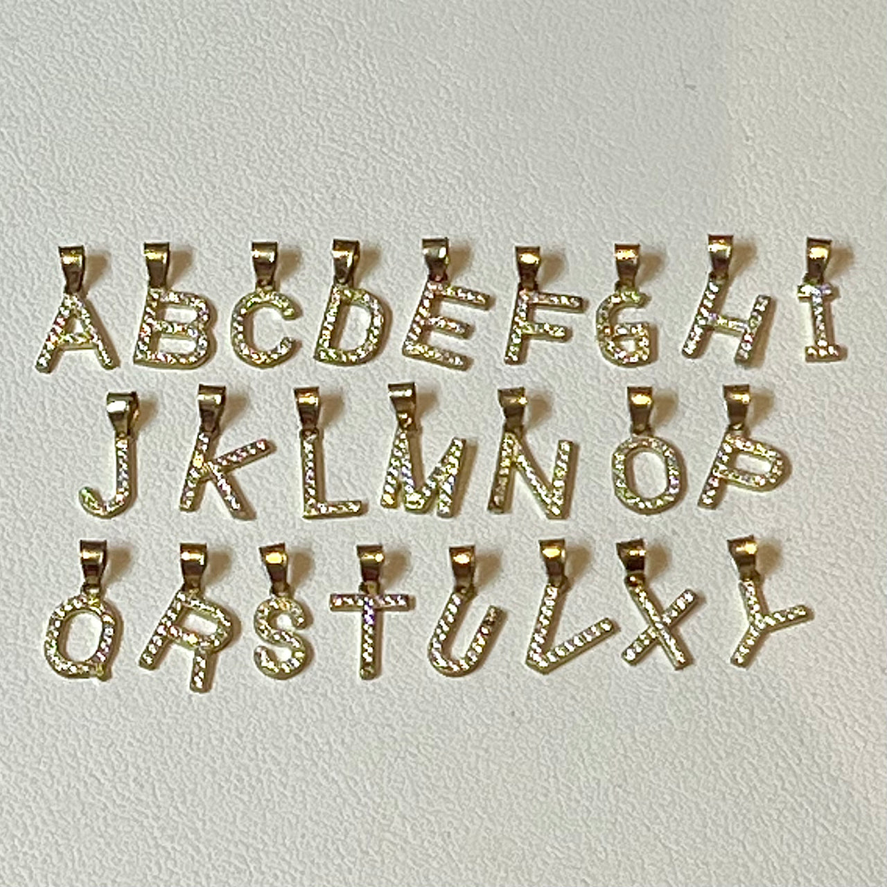 Dije Oro 10k - Letras Abecedario con Zirconias