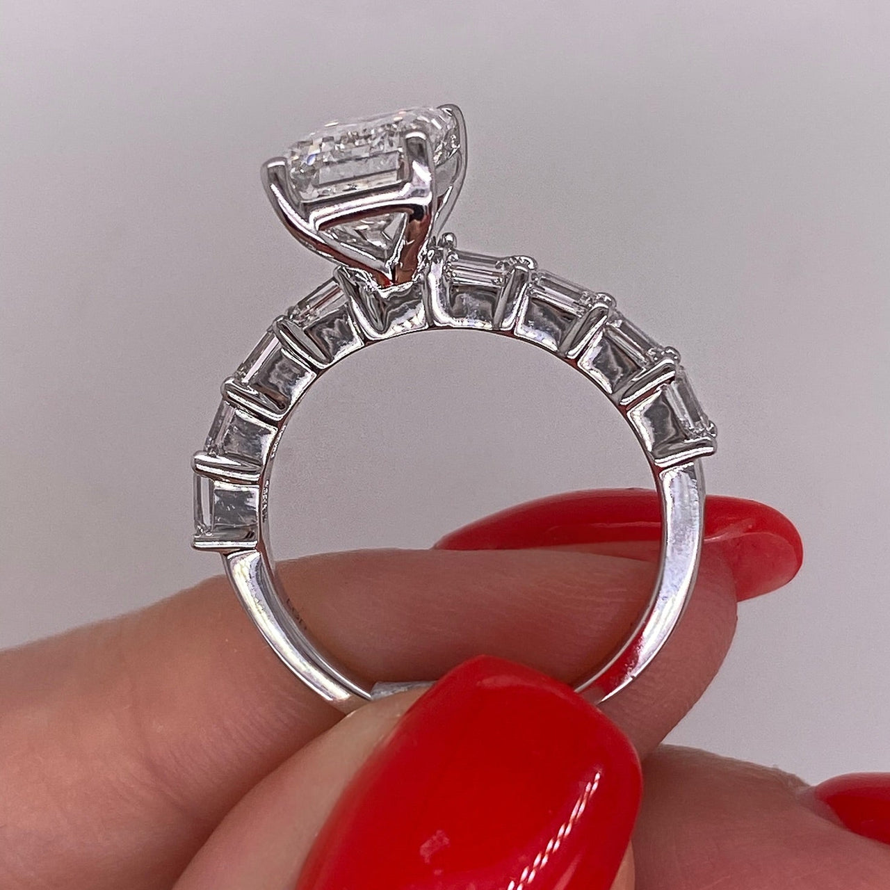 Anillo Oro Blanco 14k - 2.70 CTW Diamante de Laboratorio IGI